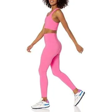 Amazon Essentials Workout Leggings for Women, High-Rise Active Sculpt Athleisure, Available in Plus Size, Bright Pink, Large