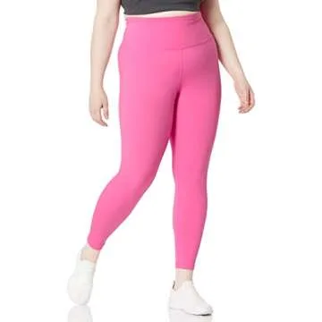 Amazon Essentials Workout Leggings for Women, High-Rise Active Sculpt Athleisure, Available in Plus Size, Bright Pink, Large
