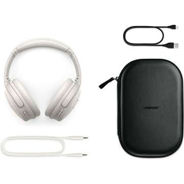 Bose QC45 White Smoke Wireless Noise Cancelling Headphones