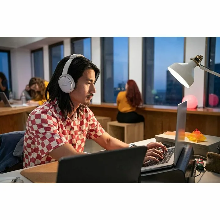 Bose QC45 White Smoke Wireless Noise Cancelling Headphones