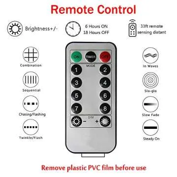 Vicila 300 LED Curtain Lights - USB, Remote & 8 Modes