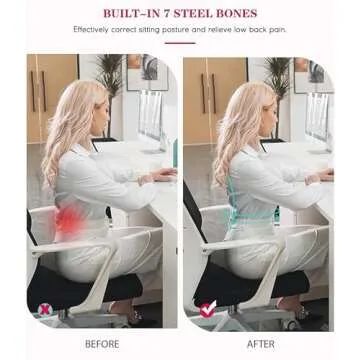 LODAY Waist Trainer for Women Corset Shapewear Tummy Control Body Shaper Cross Mesh Segmented Waist Cincher Postpartum Girdle(Black Hook,Large)