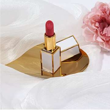 zyckTech Exzycke Product Photography Backdrop, Silk Texture Photo Props for Food Jewelry Cosmetic Makeup (White Grey Champagne), PBC0401SILK