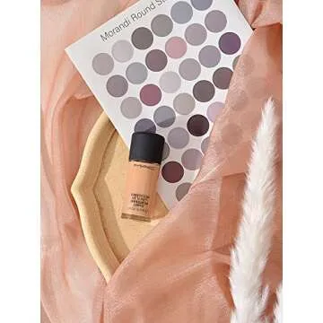 zyckTech Exzycke Product Photography Backdrop, Silk Texture Photo Props for Food Jewelry Cosmetic Makeup (White Grey Champagne), PBC0401SILK