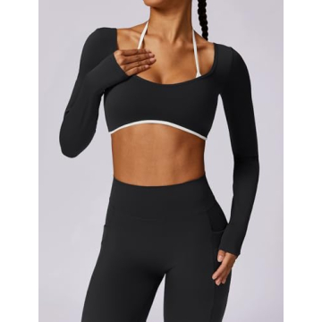 ABOCIW Women's Crop Top and Leggings Set for Activewear