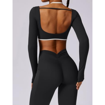 ABOCIW Women's Crop Top and Leggings Set for Activewear