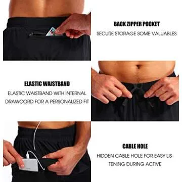 Pudolla Men's 2 in 1 Running Shorts for Active Lifestyle