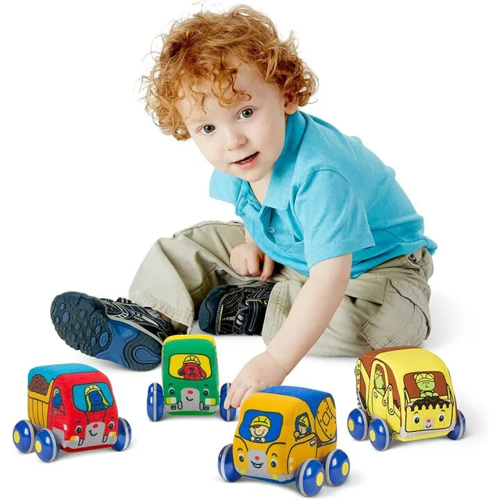 Pull-Back Construction Vehicles Soft Baby Toy Set