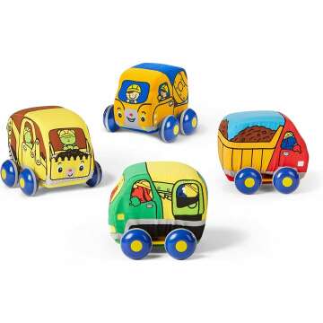 Pull-Back Construction Vehicles Soft Baby Toy Set