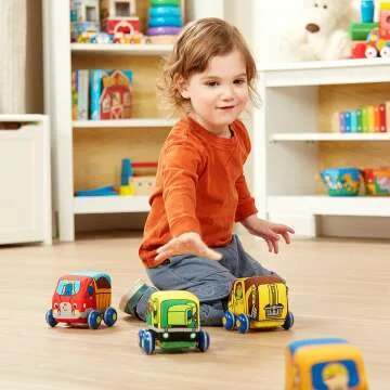 Pull-Back Construction Vehicles Soft Baby Toy Set