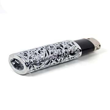 HUMWE Vintage Metal Lighter Case Sleeve Cover Holder with Hollow Pattern Design for BIC Full Size Li...