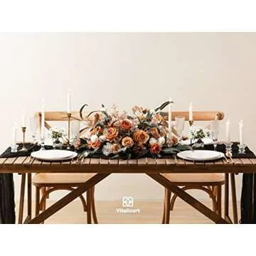 Vitalizart Cheesecloth Table Runner for Rustic Weddings