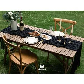 Vitalizart Cheesecloth Table Runner for Rustic Weddings