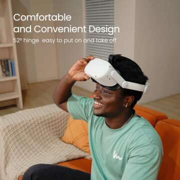 KIWI design Comfort Head Strap Accessories Compatible with Oculus/Meta Quest 2, Elite Strap Replacement for Enhanced Support of VR Headset