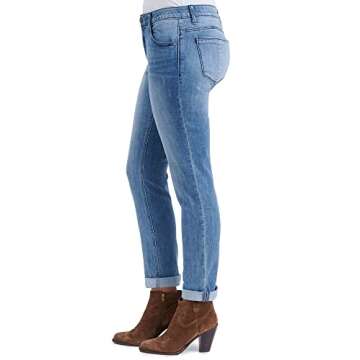 Democracy Women's Petite Ab Solution Girlfriend, Blue, 12P