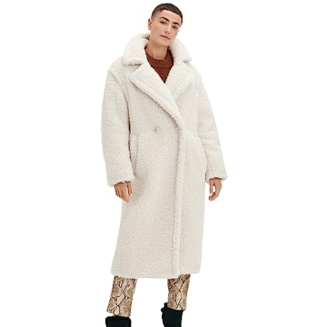 UGG Women's Gertrude Long Teddy Coat - Cozy & Stylish Winter Wear