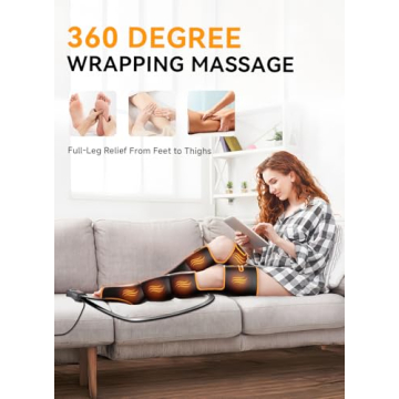 ITCPRL Leg Massager with Heat and Compression, Foot Calf & Thigh Massage for Circulation and Pain Relief, Leg Compression Massager with Handheld Controller 3 Intensities 6 Modes - FSA HSA Eligible