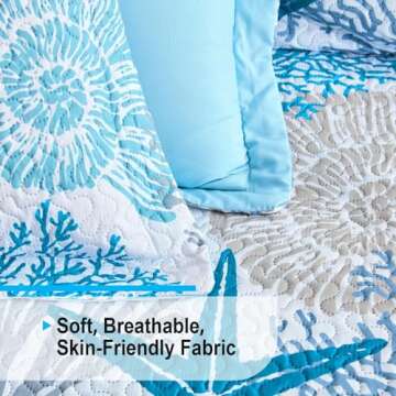 Tritard Coastal Quilt Set - Lightweight Beach Bedding Set