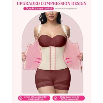 SHAPSHE Waist Trainer for Women, Tummy Control Sports Girdle, Adjustable Strap