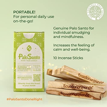 EcuadorianHands Palo Santo Sticks for Meditation & Yoga