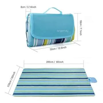 Angemay Outdoor Picnic Blanket Waterproof Beach Mat