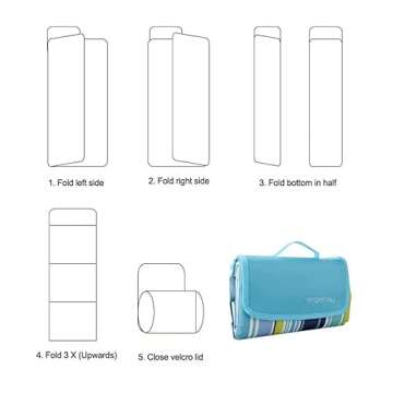 Angemay Outdoor & Picnic Blanket Extra Large Sand Proof and Waterproof Portable Beach Mat for Camping Hiking Festivals