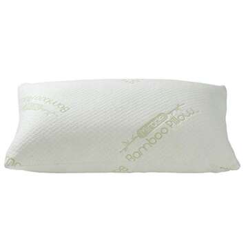 Ontel Miracle Shredded Memory Foam Pillow with Viscose from Bamboo Cover, Queen, White