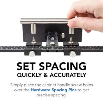 True Position Tools The Original Cabinet Hardware Jig - Made in USA - Most Accurate Tool for Knobs and Pulls - Hand Calibrated