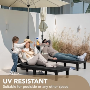 Devoko Outdoor Chaise Lounge Chairs Set - Adjustable & Waterproof