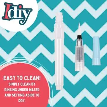 Refillable Water Color Brush Pen Set of 12 (3 Different Thicknesses & 4 of Each Size) Multi Purpose Artist Grade Watercolor Brushes for DIY Painting & Lettering