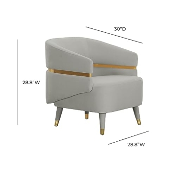 Ayla Grey Velvet Accent Chair - Luxury and Comfort Combined