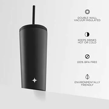 JoyJolt Triple Insulated 20oz Tumbler with Lid and Straw (2 Each) Vacuum Double Wall Stainless Steel Tumbler, Copper Lined for 12Hr Hold/Cold Drinks. Leakproof Water Bottle, Tea or Iced Coffee Cup