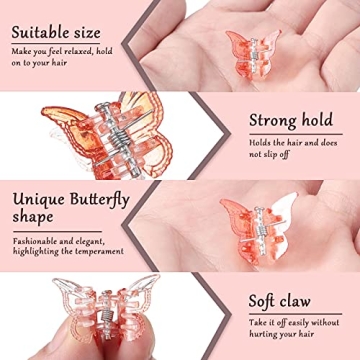 Vibrant Butterfly Hair Clips - 100 Mini Accessories