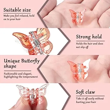 Vibrant Butterfly Hair Clips - 100 Mini Accessories