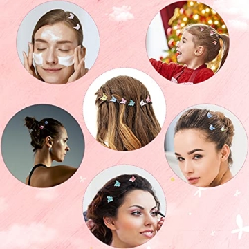 Vibrant Butterfly Hair Clips - 100 Mini Accessories