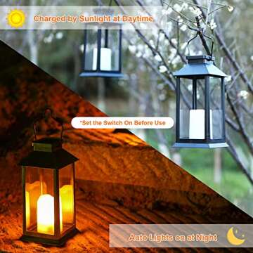 Tomshine Solar Lanterns for Garden & Patio Lighting