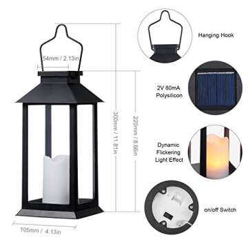 Tomshine Solar Lanterns for Garden & Patio Lighting