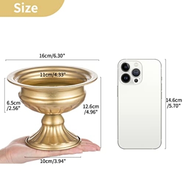 Elegant Nuptio Mini Metal Urn Vases for Event Decor