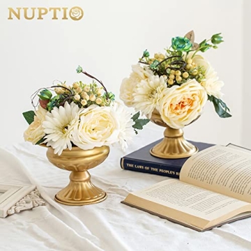 Elegant Nuptio Mini Metal Urn Vases for Event Decor