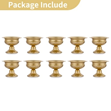 Elegant Nuptio Mini Metal Urn Vases for Event Decor