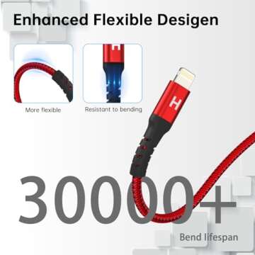iPhone Charger [Apple MFi Certified], Lightning Cable 3Pack 6FT, Nylon Braided iPhone Charger Fast Charging Cable Compatible iPhone 14/13/12/11 Pro Max/XS MAX/XR/XS/X/8/7/6 Plus SE iPad