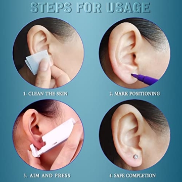 KAIQIKAIXI Kit for Safe At-Home Ear Piercing