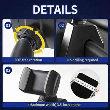 Voodonala for Jeep JK Phone Holder Mount with Storage Tray Central Dashboard Phone Mount with Storage Bin Fit for 2011-2018 Jeep Wrangler JK JKU Interior Accessories Matt Black