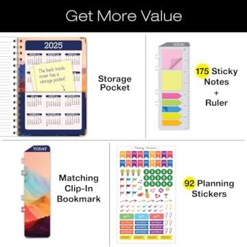 HARDCOVER Academic Year 2024-2025 Planner: Daily Weekly Monthly Agenda w/ Bonus Features