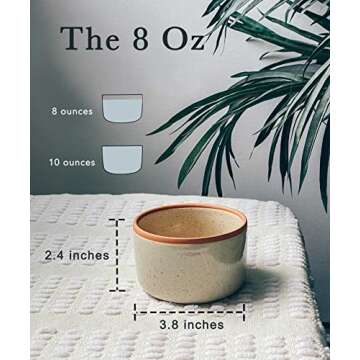 Mora Ceramic Ramekins - 8oz, Set of 6 - Small Oven Safe Baking Dishes/Cups - For Personal Pudding, C...