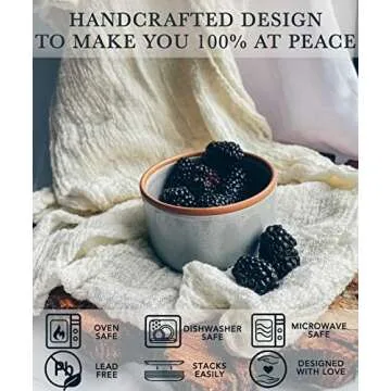 Mora Ceramic Ramekins - 8oz, Set of 6 - Small Oven Safe Baking Dishes/Cups - For Personal Pudding, Creme Brulee, Souffle, Serving Dip, Custard, Ice Cream - Single Mini Bowls - Assorted Neutrals