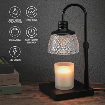 Luzdiosa Candle Warmer Lamp with Dimmer and 2 Bulbs