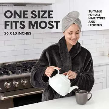 Evolatree Microfiber Hair Towel - Wet Hair Wrap Turbans - Rapid Dry Anti Frizz Curly Hair Products -...