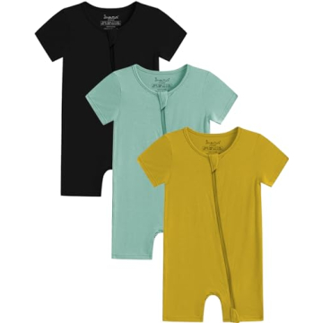 Jimonda Unisex Baby Romper - Soft, Breathable Footless Pajamas with 2-Way Zipper