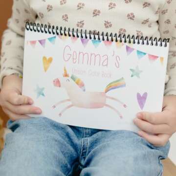 Personalized Coloring Books for Kids - Custom Coloring Book Featuring Your Child's Name